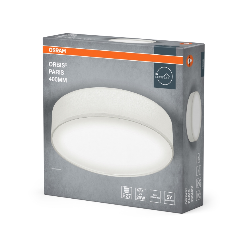 Osram - Plafoniera ORBIS PARIS 2xE27/25W/230V diam. 40 cm bianca