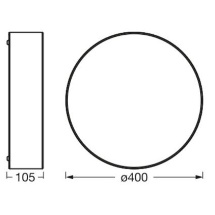 Osram - Plafoniera ORBIS PARIS 2xE27/25W/230V Ø 40 cm colore crema