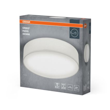 Osram - Plafoniera ORBIS PARIS 3xE27/25W/230V Ø 48 cm bianca