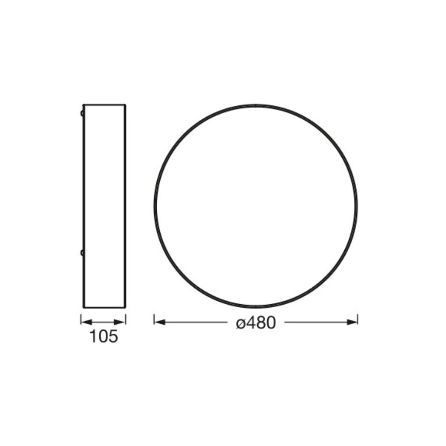 Osram - Plafoniera ORBIS PARIS 3xE27/25W/230V Ø 48 cm bianca