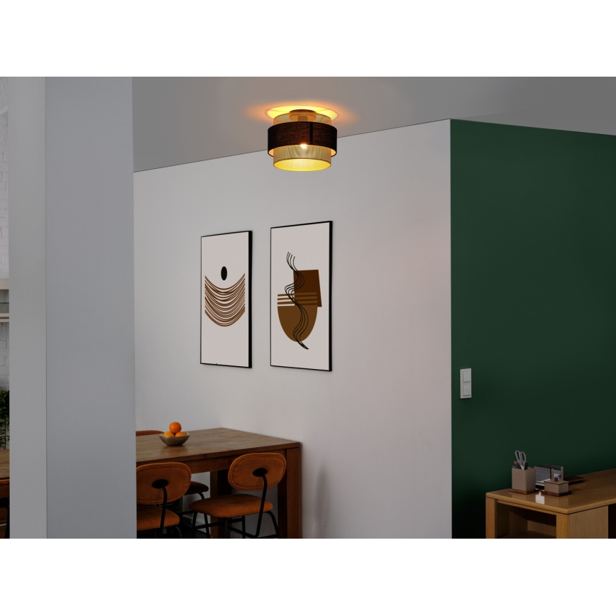 Osram - Plafonnier DECOR HORNET 1xE27/10W/230V Ø 30 cm noir/doré