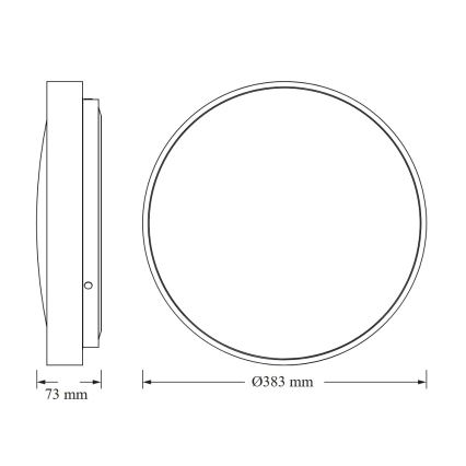Osram - Plafonnier LED CEILING LUXO LED/24W/230V Ø 38 cm argenté