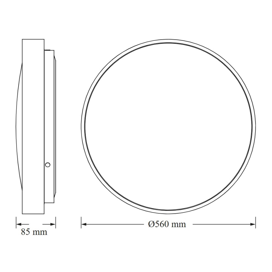 Osram - Plafonnier LED CEILING LUXO LED/60W/230V Ø 56 cm argenté