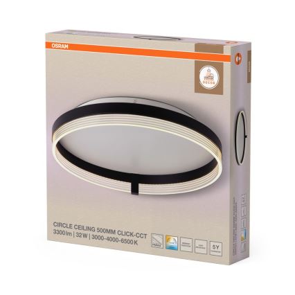 Osram - Plafonnier LED DECOR CIRCLE LED/32W/230V 3000/4000/6500K Ø 50 cm noir/blanc