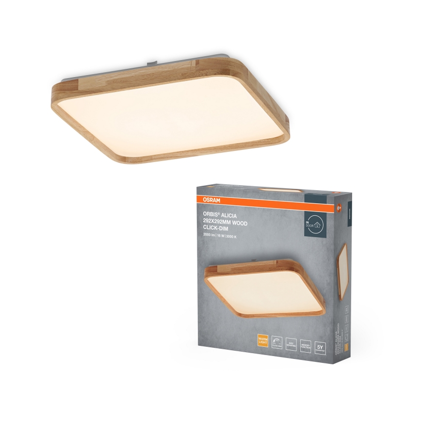 Osram - Plafonnier LED dimmable ORBIS ALICIA LED/16W/230V 29,2x29,2 cm beige