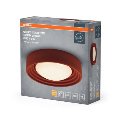 Osram - Plafonnier LED dimmable ORBIS CONCRETE LED/18W/230V Ø 40 cm marron/béton