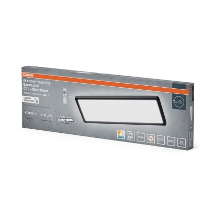 Osram - Plafonnier dimmable pour salle de bains PLANON EASYFIX LED/24W/230V 2600-6000K 20x58 cm IP54 noir + télécommande