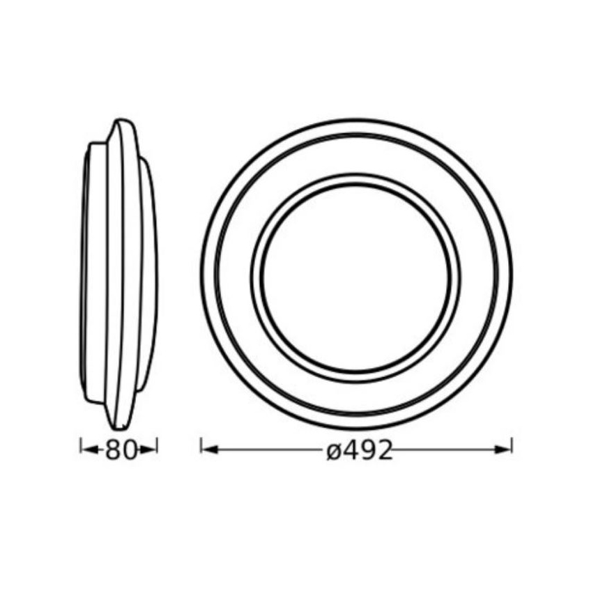 Osram - Plafonnier LED ORBIS BERLIN 36 W/230 V Ø 49,2 cm argenté