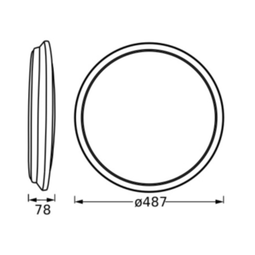 Osram - Plafonnier LED ORBIS DUBLIN LED/36W/230V Ø 49 cm argenté