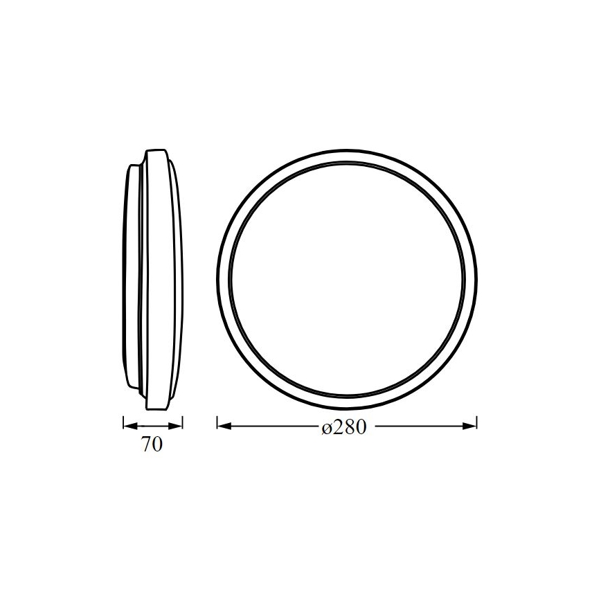 Osram - Plafonnier LED ORBIS LONDON LED/16W/230V Ø 28 cm noir