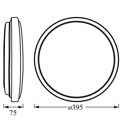 Osram - Plafonnier LED ORBIS LONDON LED/24W/230V Ø 39,5 cm, blanc