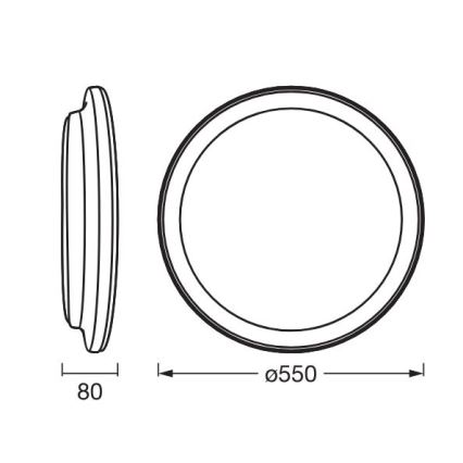 Osram - Plafonnier LED ORBIS PEDERSON LED/36 W/230 V diam. 55 cm blanc
