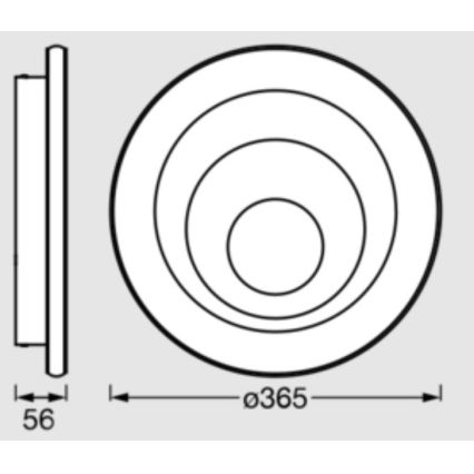 Osram - Plafonnier LED ORBIS SPIRAL 38 W 230 V Ø 36,5 cm blanc