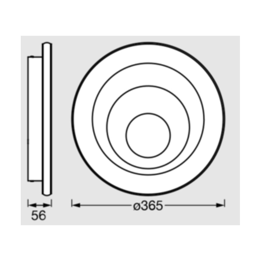 Osram - Plafonnier LED ORBIS SPIRAL 38 W 230 V Ø 36,5 cm blanc