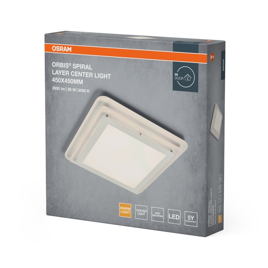 Osram - Plafonnier LED ORBIS SPIRAL LED/26W/230V 45x45 cm blanc