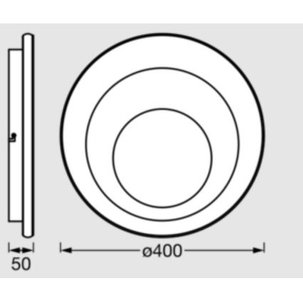 Osram - Plafonnier LED ORBIS SPIRAL LED/27W/230V Ø 40 cm blanc