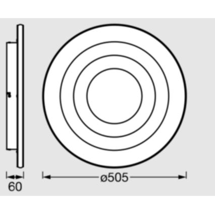 Osram - Plafonnier LED ORBIS SPIRAL LED/42W/230V Ø 50,5 cm blanc