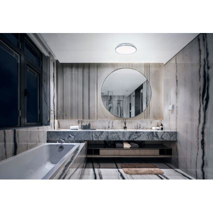 Osram - Plafonnier LED pour salle de bains DISC LED/18W/230V 3000/4000K Ø 30 cm IP44 argenté