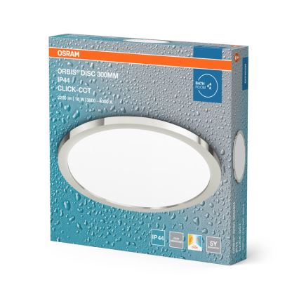 Osram - Plafonnier LED pour salle de bains DISC LED/18W/230V 3000/4000K Ø 30 cm IP44 argenté