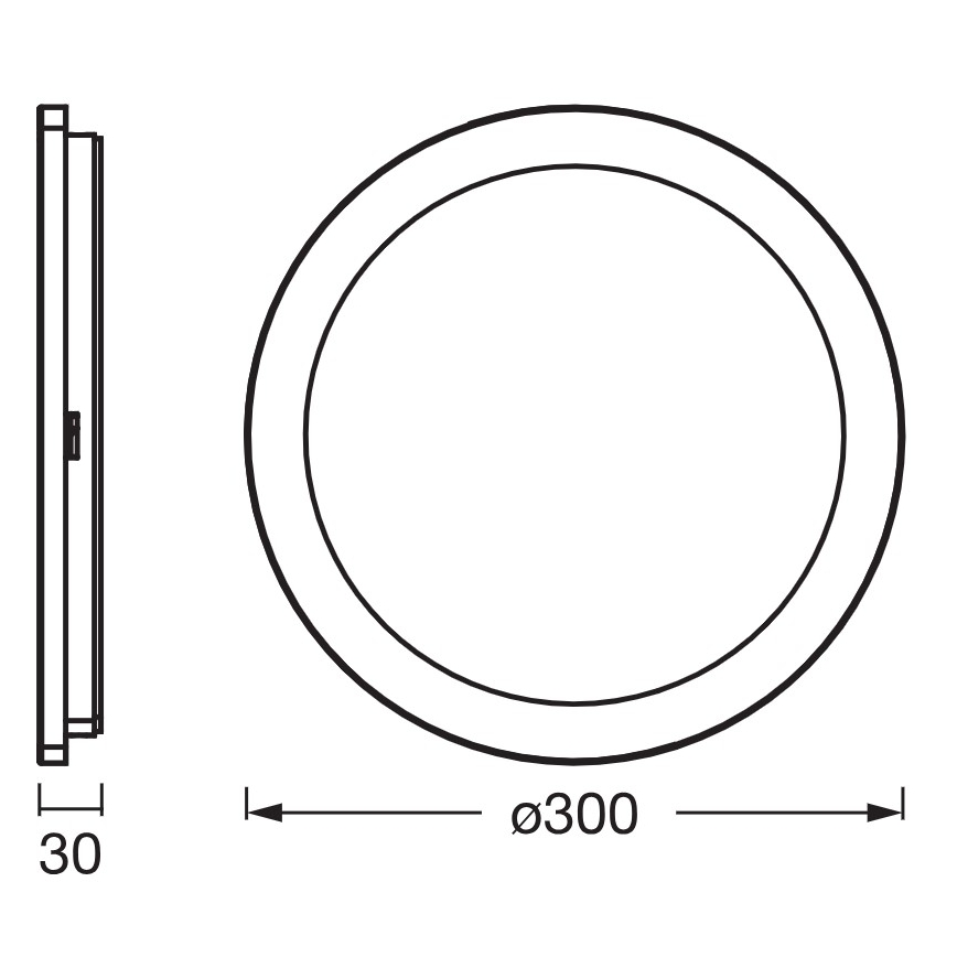 Osram - Plafonnier LED pour salle de bains ORBIS DISC LED/22W/230V 3000/4000K Ø 30 cm IP44 marron