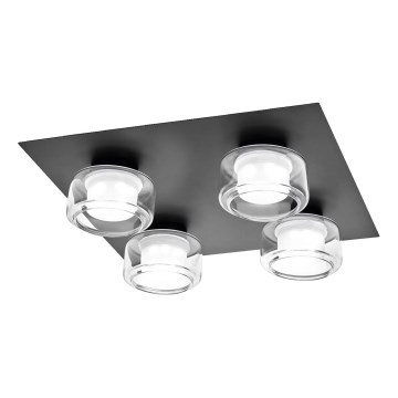 Osram - Plafonnier LED pour salle de bains ORBIS FLAME 4xLED/5,5W/230V 3000/4000K IP44 noir