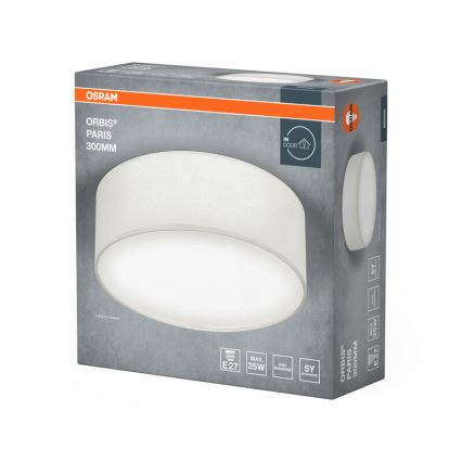 Osram - Plafonnier ORBIS PARIS 1xE27/25W/230V Ø 30 cm blanc