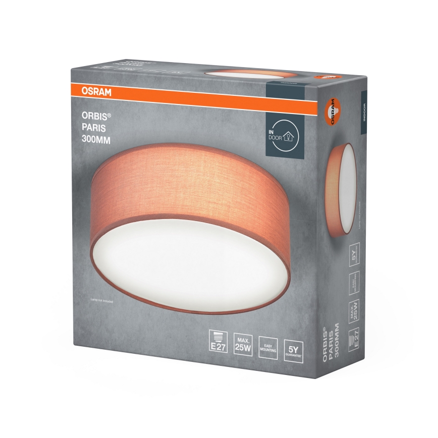 Osram - Plafonnier ORBIS PARIS 1xE27/25W/230V Ø 30 cm marron