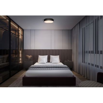 Osram - Plafonnier ORBIS PARIS 1xE27/25W/230V Ø 30 cm noir