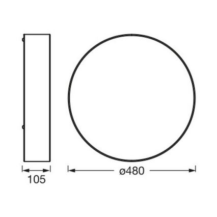 Osram - Plafonnier ORBIS PARIS 3xE27/25W/230V Ø 48 cm crème