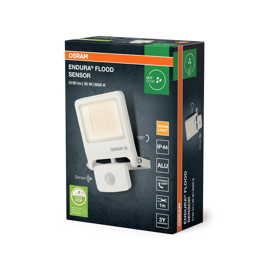 Osram - Proiettore LED con sensore ENDURA LED/30W/230V 3000K IP44