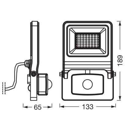 Osram - Proiettore LED con sensore ENDURA LED/30W/230V IP44