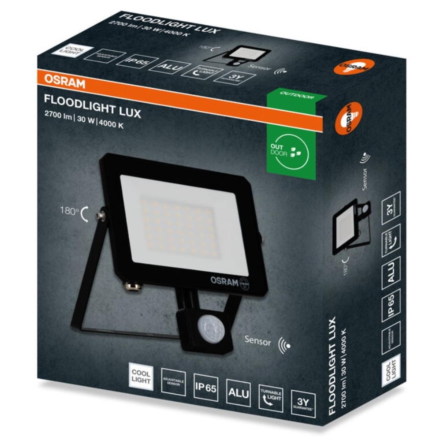 Osram - Projecteur LED avec détecteur de mouvement FLOODLIGHT LED/30W/230V 4000K IP65