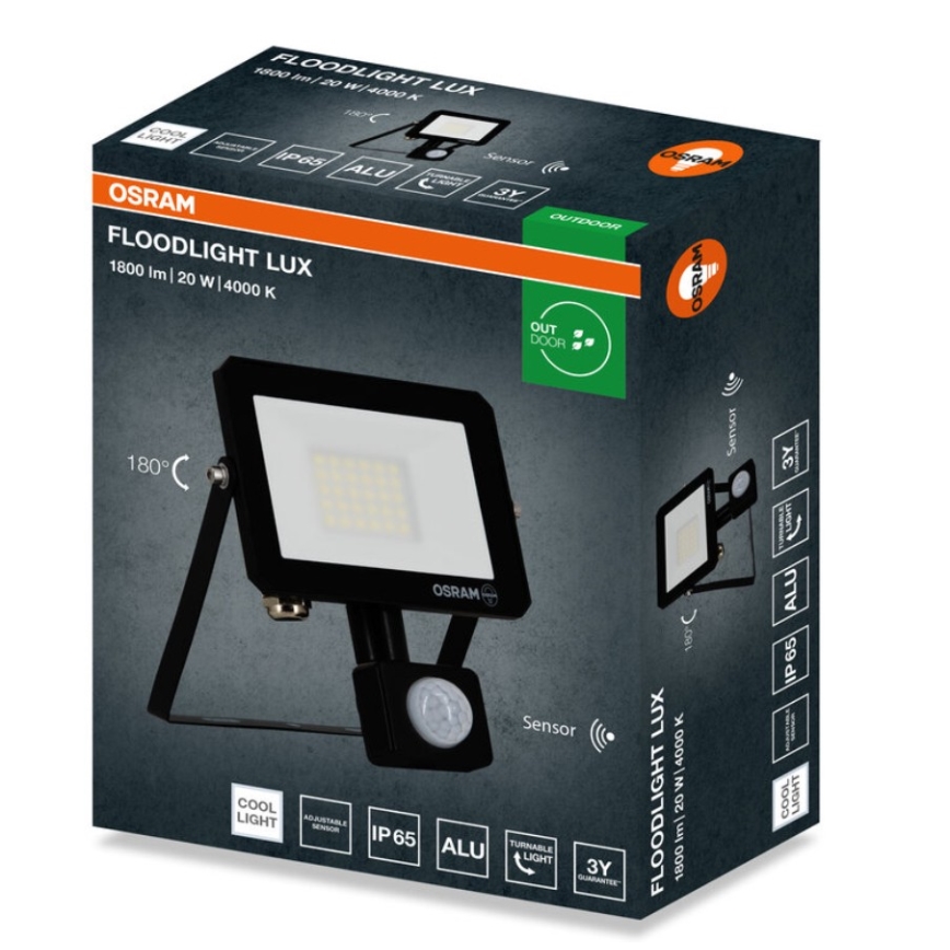Osram - Projecteur LED avec détecteur FLOODLIGHT LED/20W/230V 4000K IP65