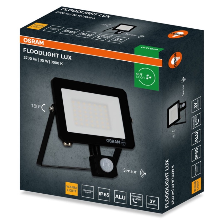 Osram - Projecteur LED avec détecteur FLOODLIGHT LED/30W/230V 3000K IP65