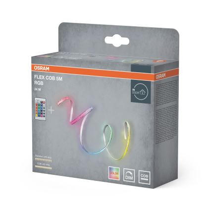 Osram - Ruban LED RGBW dimmable FLEX COB 5m LED/24W/230V 2700-6500K + télécommande