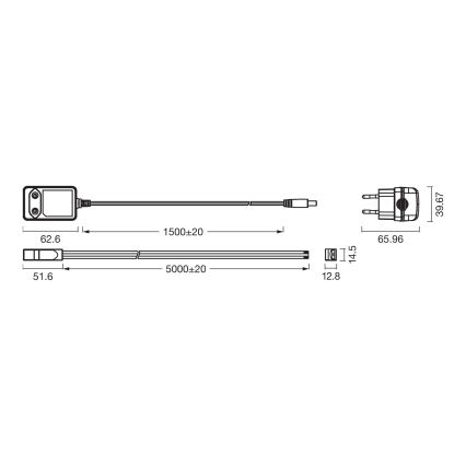 Osram - Ruban LED RGBW dimmable FLEX COB 5m LED/24W/230V 2700-6500K + télécommande