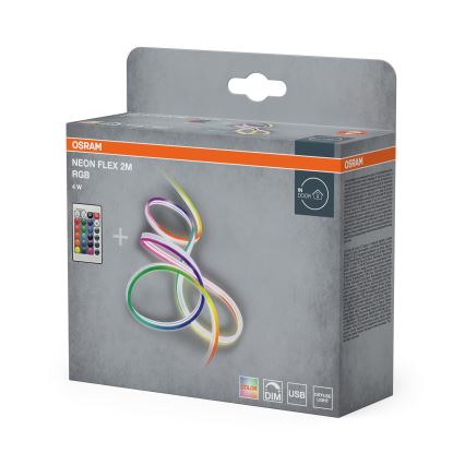 Osram - LED RGBW ruban dimmable NEON FLEX 2m LED/4W/5V + télécommande