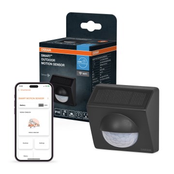 Osram - Sensore di movimento solare per esterni SMART+ 3,7V antracite IP65 Wi-Fi 800 mAh