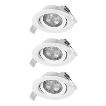 Osram - Set 3x dimmbare Einbau-LED-Spots 4,9W/230V 2700K Ø 8,7 cm weiß