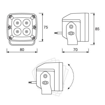 Osram - Set da 2 faretti LED per auto LEDRIVING WL VX80-SP LED/20W/12/24V 6000K IP67