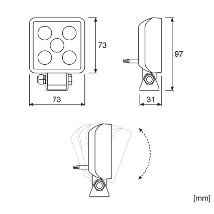 Osram - Set da 2 faretti LED per auto LEDRIVING WL VX70-WD LED/8W/12/24V 6000K IP67