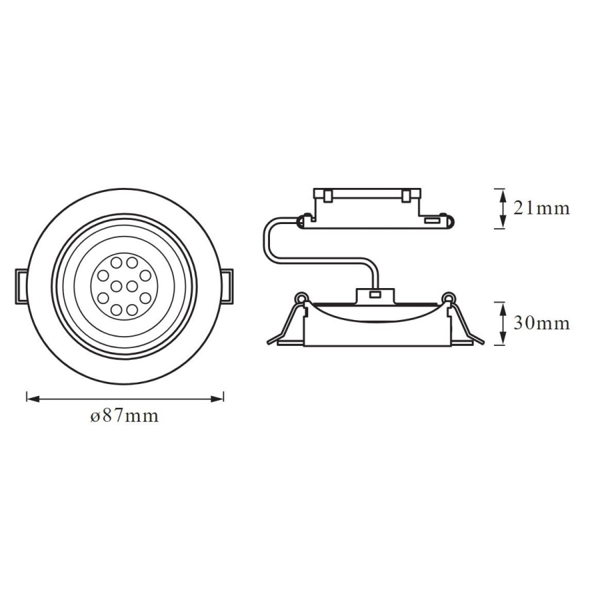 Osram - Set da 3 faretti da incasso LED dimmerabili LED/4,9W/230V