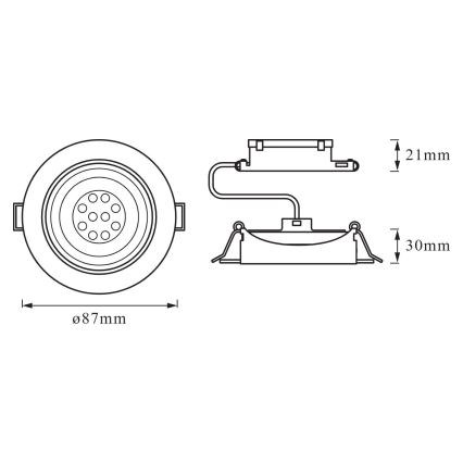 Osram - Set 3x faretti LED da incasso dimmerabili SPOT LED/4,9W/230V 2700K Ø 8,7 cm bianco