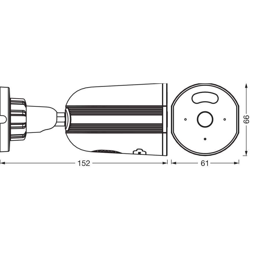Osram - Smart-Außenkamera mit 2K SMART+-Sensor, 230V, IP67, Wi-Fi