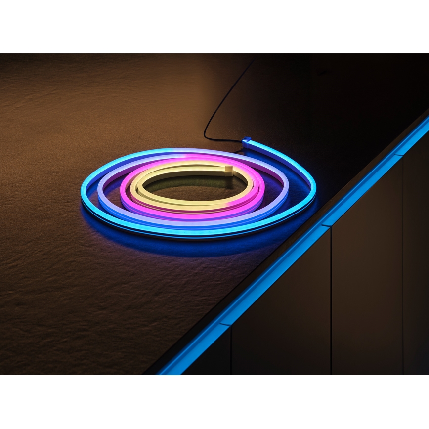 Osram - SMART+ MAGIC LED RGBW, dimmbarer LED-Streifen für den Außenbereich, 5 m, 21 W, 230 V, IP44, Wi‑Fi + Fernbedienung