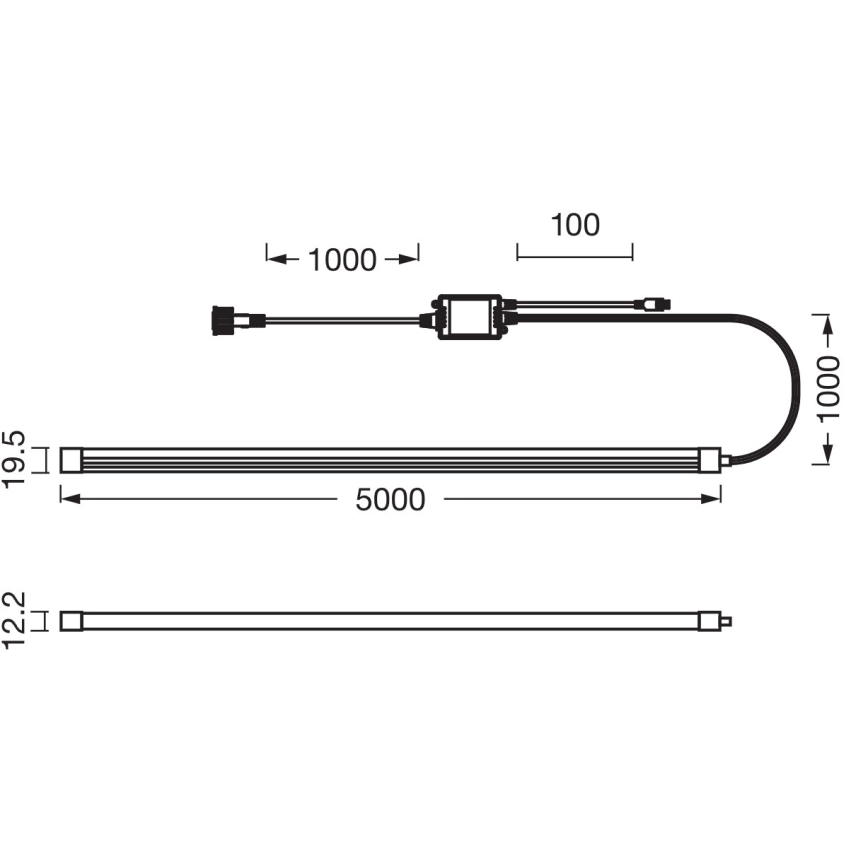 Osram - SMART+ MAGIC LED RGBW, dimmbarer LED-Streifen für den Außenbereich, 5 m, 21 W, 230 V, IP44, Wi‑Fi + Fernbedienung