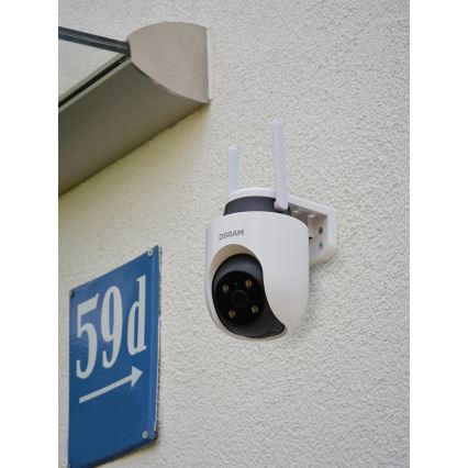 Osram - Smarte Außenkamera 360° mit 2K‑Sensor SMART+ 230V IP67 Wi‑Fi