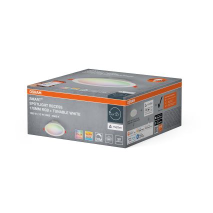 Osram - LED RGB luminaire encastrable dimmable SMART+ DOWNLIGHT LED/12W/230V 3000-6500K Wi-Fi
