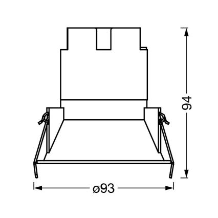 Osram - Spot encastrable SPOT TWIST LED/10W/230V 3000K Ø 9,3 cm blanc/noir