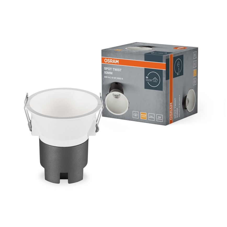 Osram - Spot encastré SPOT TWIST LED/10W/230V 3000K Ø 9,3 cm blanc